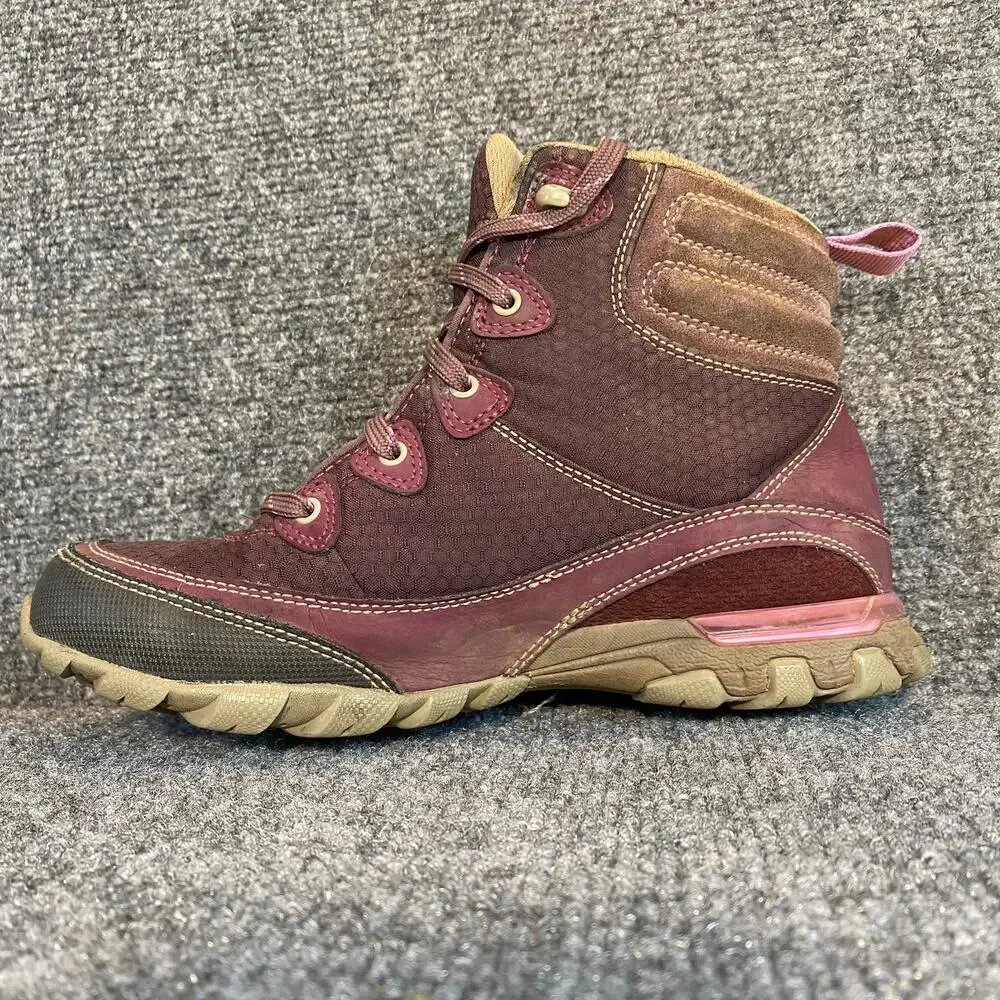 Ahnu Sugarpine Waterproof Womens 6 Hiking Boots Purple Vibram Soles Lightweight